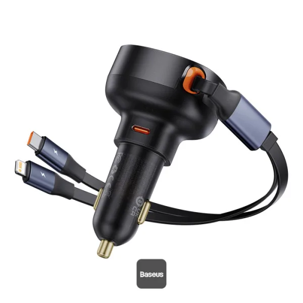 Baseus Enjoyment Billaddare med USB-C & Lightning 60W
