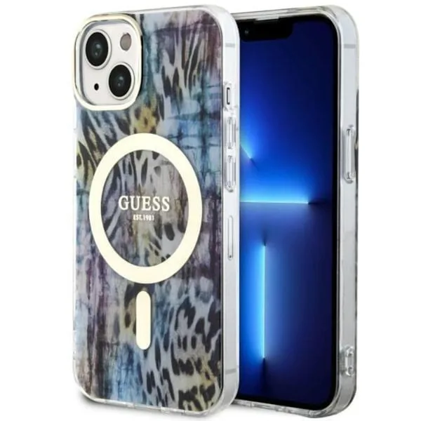 Guess Mobilskal till iPhone 14 MagSafe Leopard