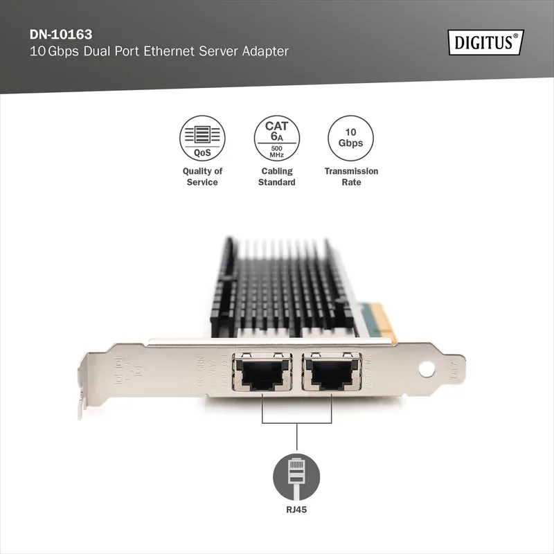 DIGITUS - nätverksadapter - PCIe