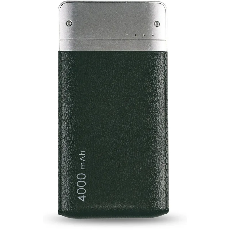 RealPower PB-4000 Fashion Lithium polymer 4000 mAh Sort, Sølv