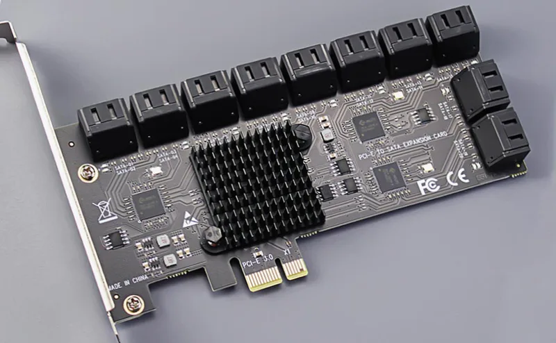 GLOTRENDS SA3120-C 20-portars PCIe X1 SATA-expansionskort