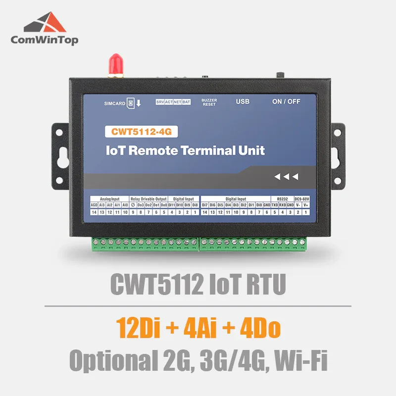 CWT5112 12DI 4AI 4DO Industrial 4g Remote Data Acquisition Module
