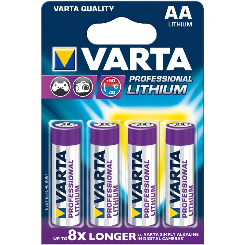 VARTA Lithium AA (LR6) batteri (4-pack)