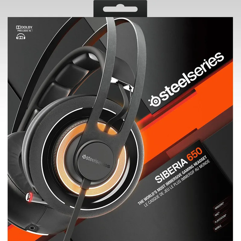 SteelSeries Siberia 650 Gaming Headset (svart)