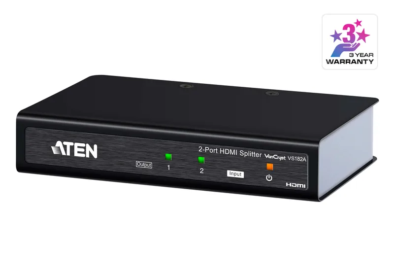 HDMI-splitter Aten VS-182A, 1 till 2, HDMI v1.4, HDCP v1.1, 4K@60Hz