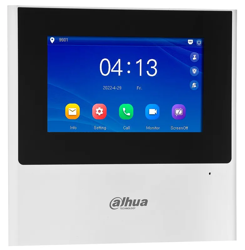 DAHUA - Intern IP och WIFI Monitor 4,3 tums Touch PoE SIP - VTH2611L-WP