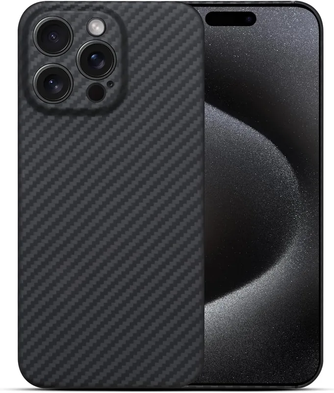 OEM Mobilskal till iPhone 15 Pro Max Carbon Fiber Brushed