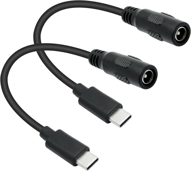 Gebildet USB C till DC 5.5mm x 2.5mm/ 5.5mm x 2.1mm Strömkabel