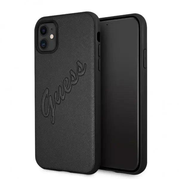 Guess iPhone 11 Sequin Script Metall Svart