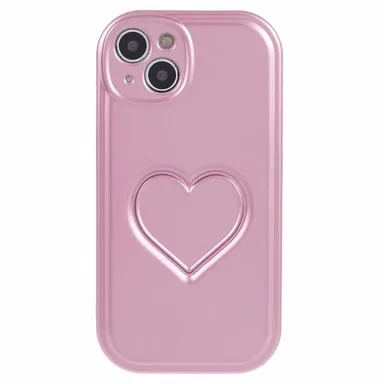 MTK För iPhone 15 Pro Fodral Skal TPU 3D Heart Shape