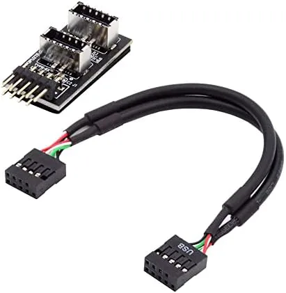 CY USB 3.1 frontpaneluttag nyckel-A typ E till USB 2.0 9-stifts 10-stifts moderkortshuvud-kontakt