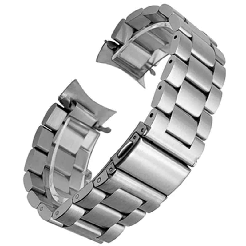 Massivt Rostfritt Stålarmband Böjt/platt Armband For Longines For Seiko
