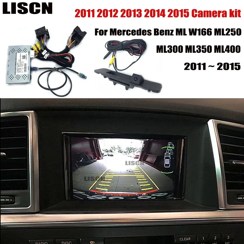 Bil Backkamera För Benz ML W166 ML250 ML300 ML350 ML400 2011-2015 OEM-skärm HD Framre Bakre Backup-kamera Backkamerasats Special Parkeringshjälp(Only