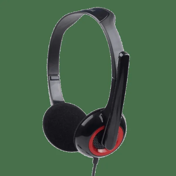 INF Gembird MHS-002 Stereohörlurar 3,5 mm, svart/röd,