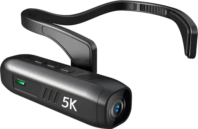 KIMISS Huvud bärbar videokamera, AS05 4K videokamera multifunktionell WiFi hand off anti-skakning elektronik foto videokameror inspelning för promenad