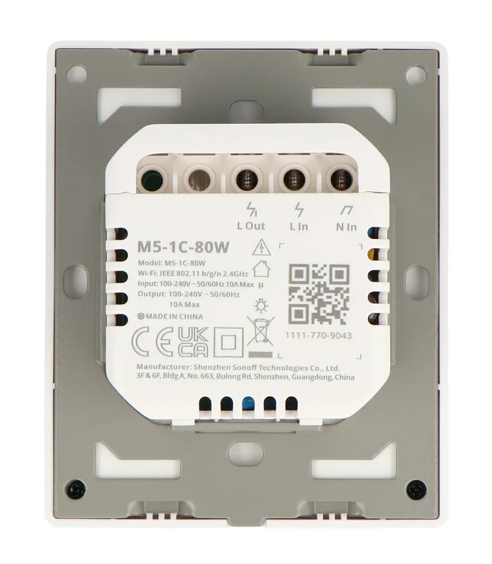 SONOFF Smart WiFi Wall Switch, Intelligent WiFi Light Switch, M5-1C-80W 1 Gang Smart Home Switch Typ 80