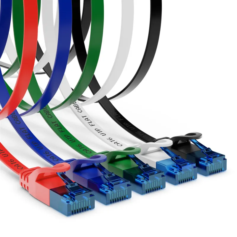 deleyCON 5x 1m CAT6 Nätverkskabel Set