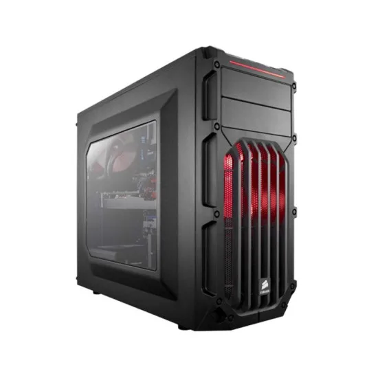 Corsair Carbide Series SPEC-01 PC-hölje (sidofönster, Mid-Tower ATX, med röd LED-fläkt) CC-9011050-WW