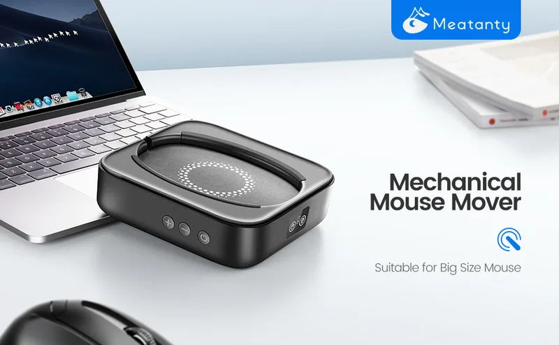 Meatanty Undetectable Jiggler Mouse Mekanisk rörlig mus med LED-skärm