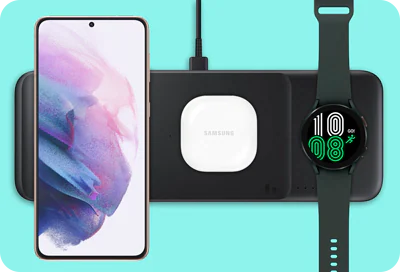 Trådlös Laddare för Samsung från MMOBIEL – 4 i 1 Qi2-Certifierad Bärbar Magnetisk Trådlös Laddningsstation för Samsung Galaxy S25/S24/S23/S22-serien