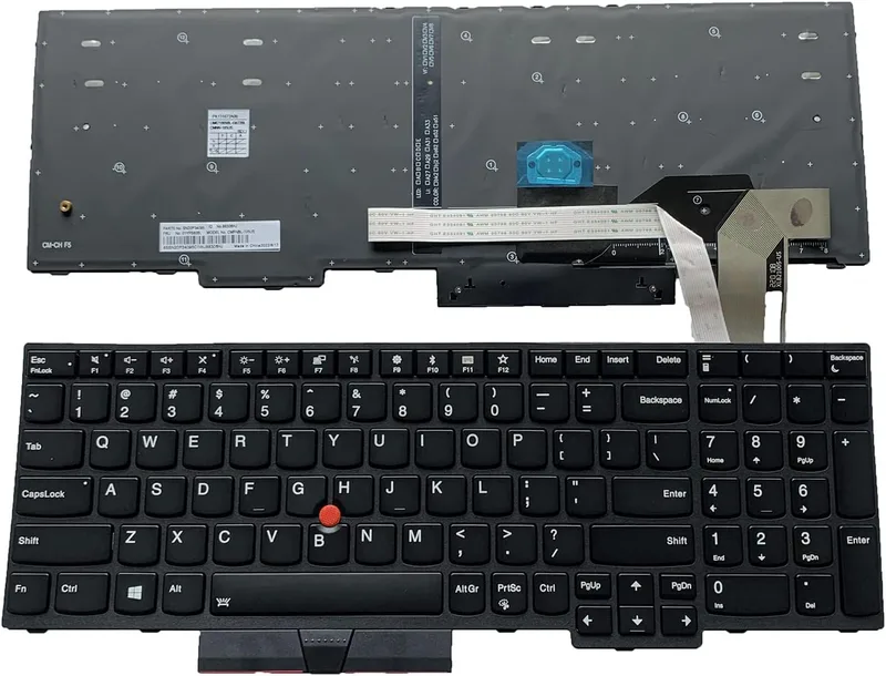 Ersättningstangentbord för Storbritannien layout, Trackpoint, installationsverktyg för Lenovo Thinkpad E580 L585 E590 E595 L590 T590 P15S P52 P53 P53S