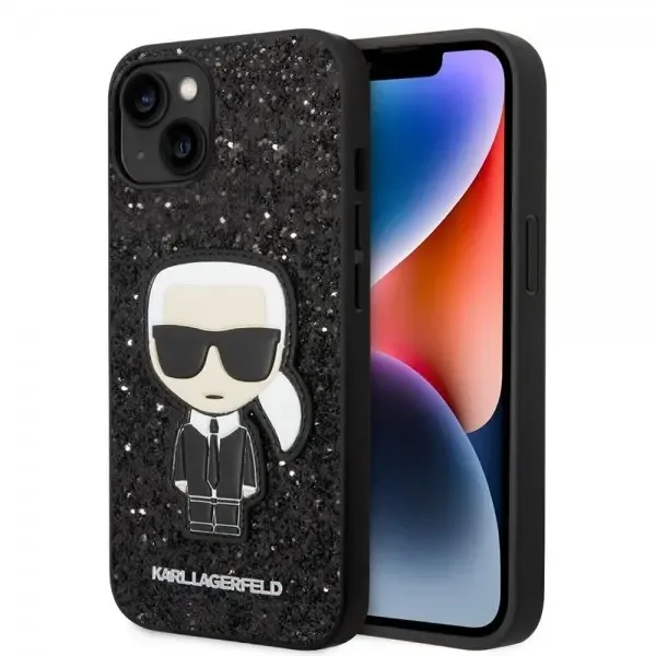 Karl Lagerfeld iPhone 14 Plus Skal Solid Glitter
