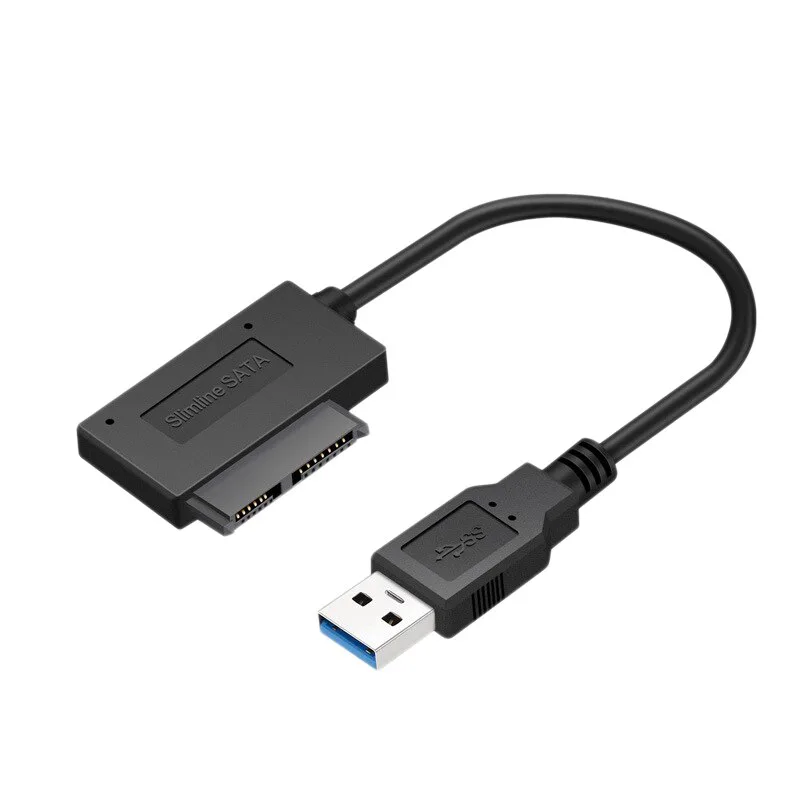 USB 3.0 till 7 6 13 stift slimline SATA kabel adapter för bärbar dator CD DVD Rom optisk enhet