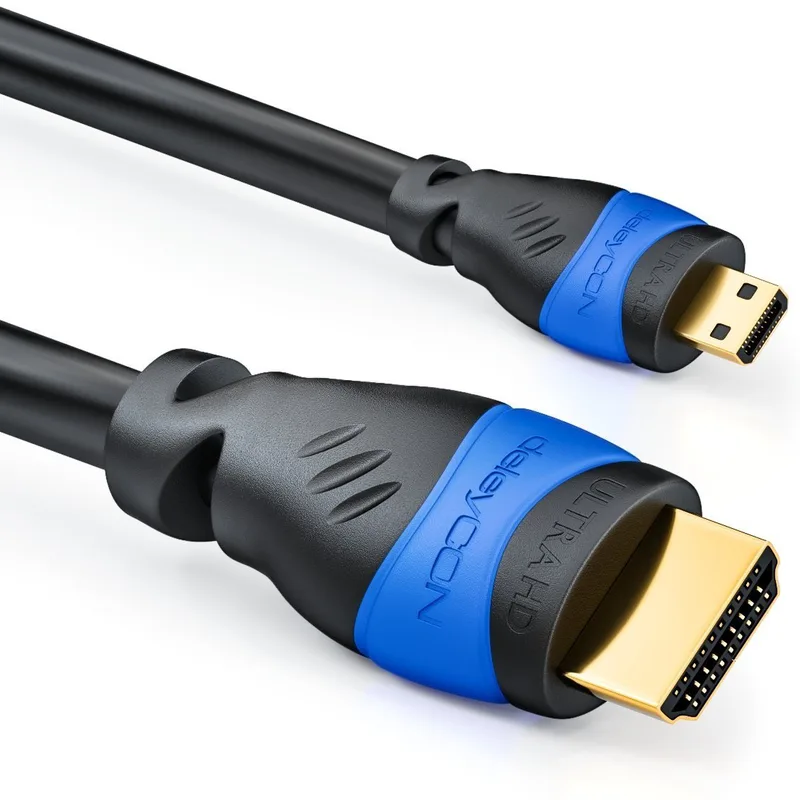 deleyCON 3,0m Mini HDMI-Kabel HDMI 2.0/1.4a