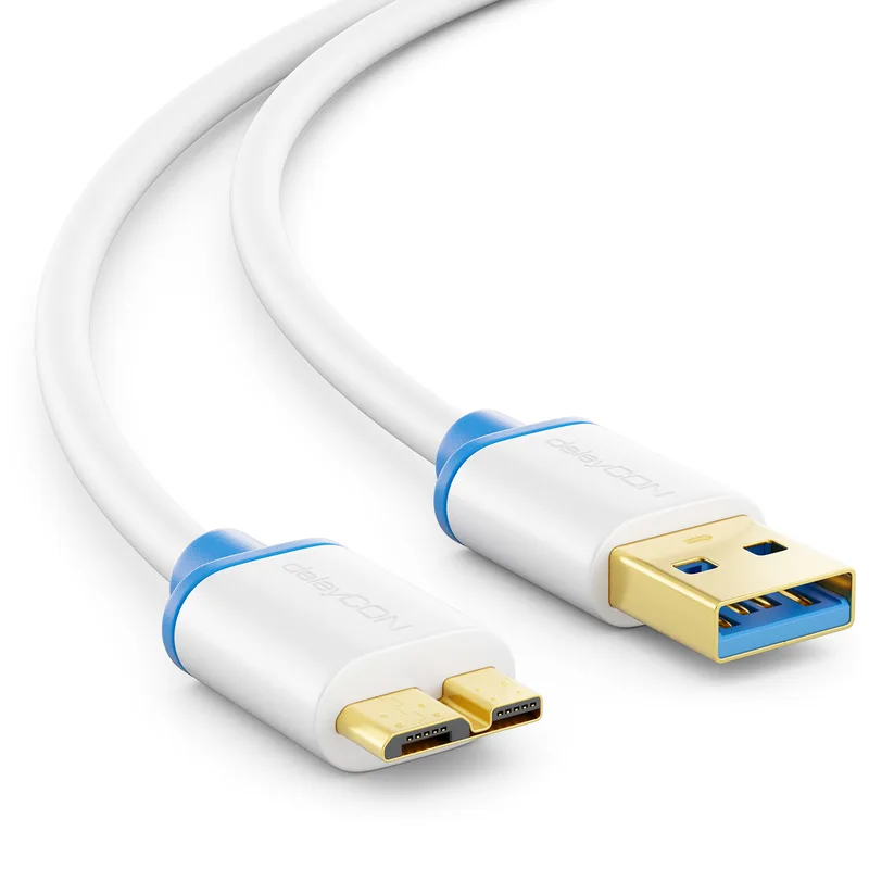deleyCON 0,30m USB 3.0 Micro-B-Kabel