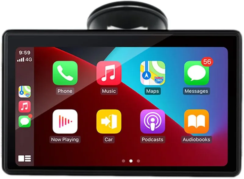 Trådlös Carplay-skärm Bilradio för Toyota Verso E'z Apple CarPlay Android Auto GPS-navigering Röststyrning 8 Core Wifi 4G+64G
