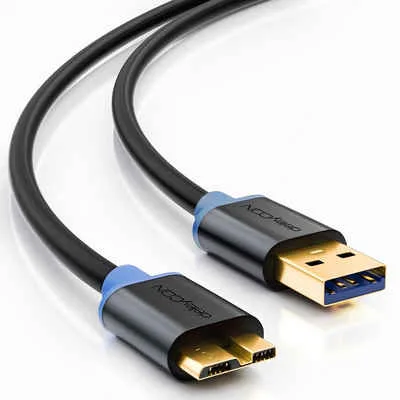 deleyCON 1m USB 3.0 Micro B-Kabel