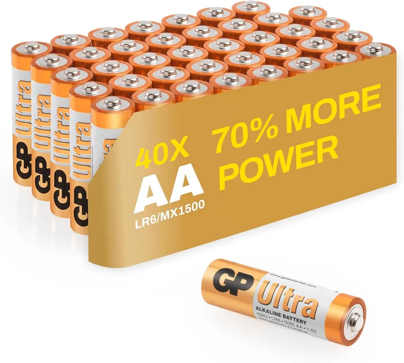 GP Alkaliska AA- batteri 40-pack