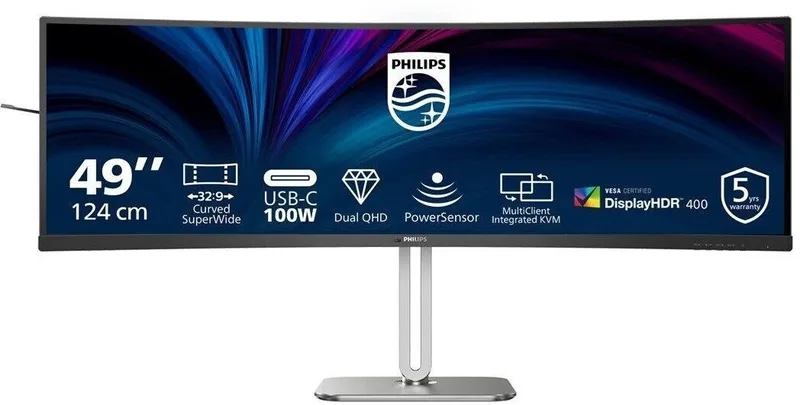 Philips 49B2U5900C 49 tum DQHD-skärm böjd