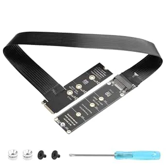 GINTOOYUN 90 grader NGFF M.2 M-KEY NVME förlängningskabel