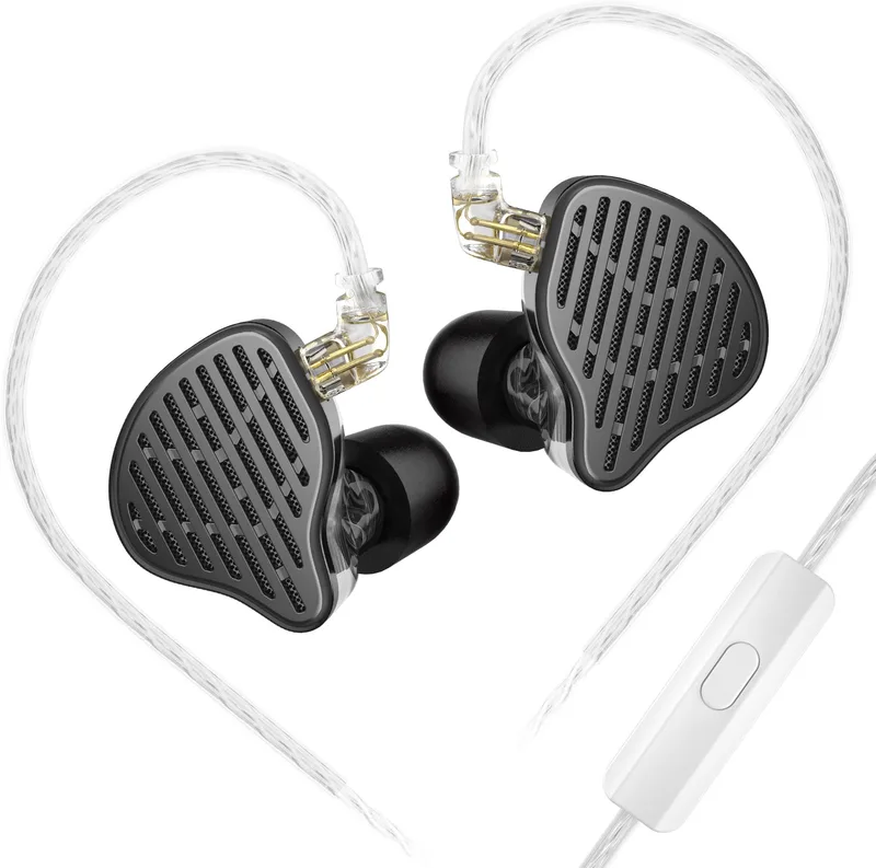 In Ear Monitor-hörlurar, Professionella Brusreducerande HiFi Trådbundna IEM-hörlurar med Löstagbar Silverpläterad Kopparkabel och Ergonomisk Passform