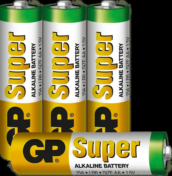 GP Super Alkaline AA-batteri 15A/LR6 4-Pack