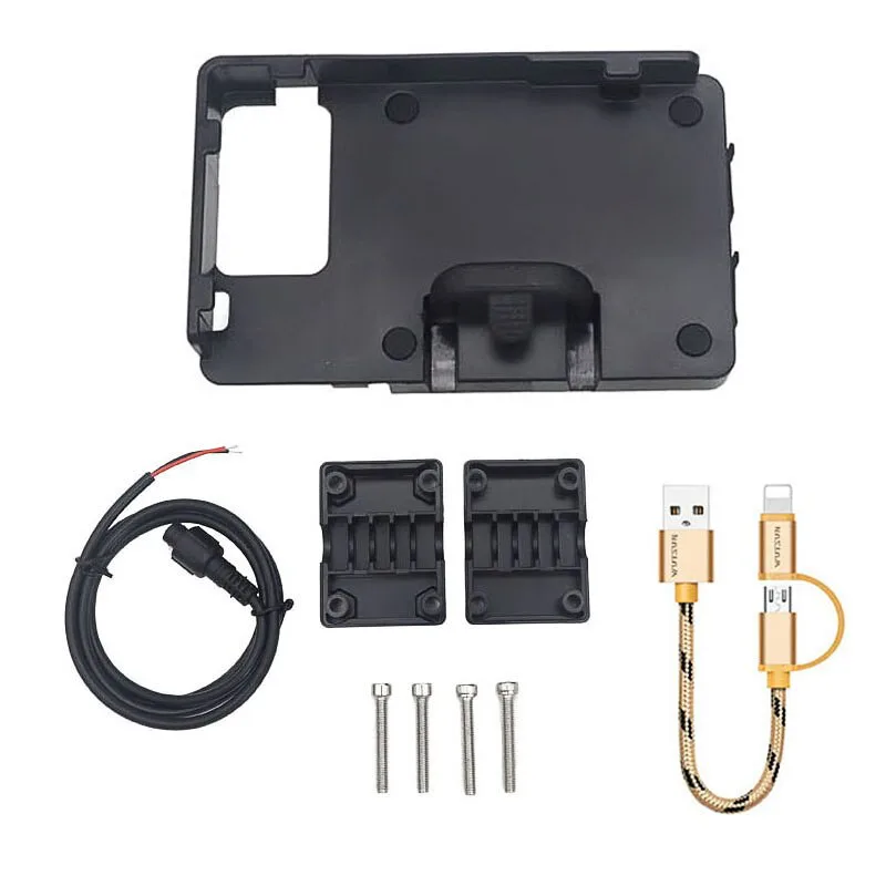Motornavigeringsfäste motorcykel navigeringsfäste smartphone telefonhållare trådlös laddning USB för Y&amaha TMAX 530 T-MAX 530 2012–2016 telefonhållare