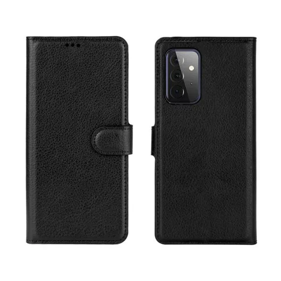 DG.MING för Samsung Galaxy A72 5G äkta läder plånboksfodral