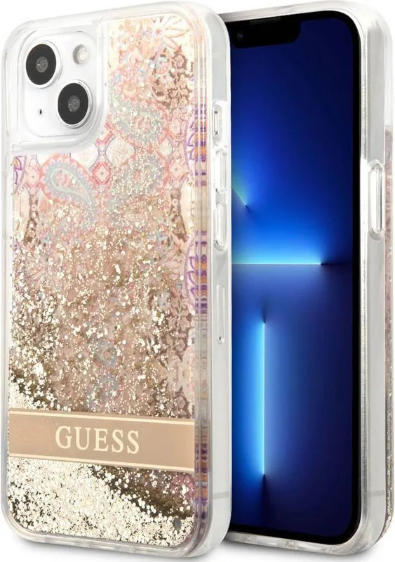 Guess iPhone 13 mini Skal Paisley Liquid Glitter