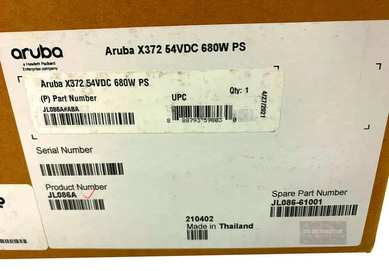 HPE Aruba X372 54VDC 680 W