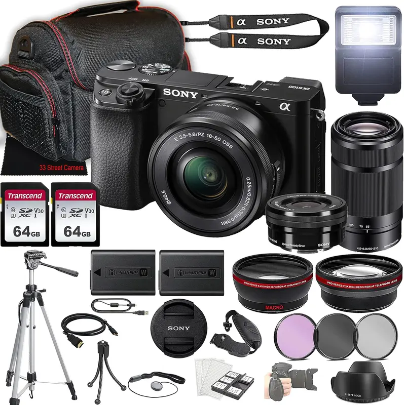 Sony A6100 E + E PZ 16-50mm f/3,5-5,6 OSS + E 55-210mm f/4,5-6,3 OSS