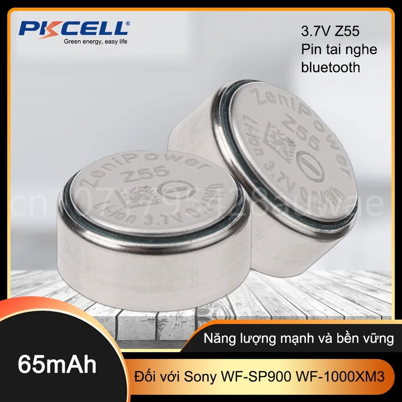 FURFURAKKU 3,7 V 60 mAh ersättningsbatteri för Sony WF-1000XM3, WF-1000X, WF-SP700N, WF-XB700, 2 st, CP1254 A3