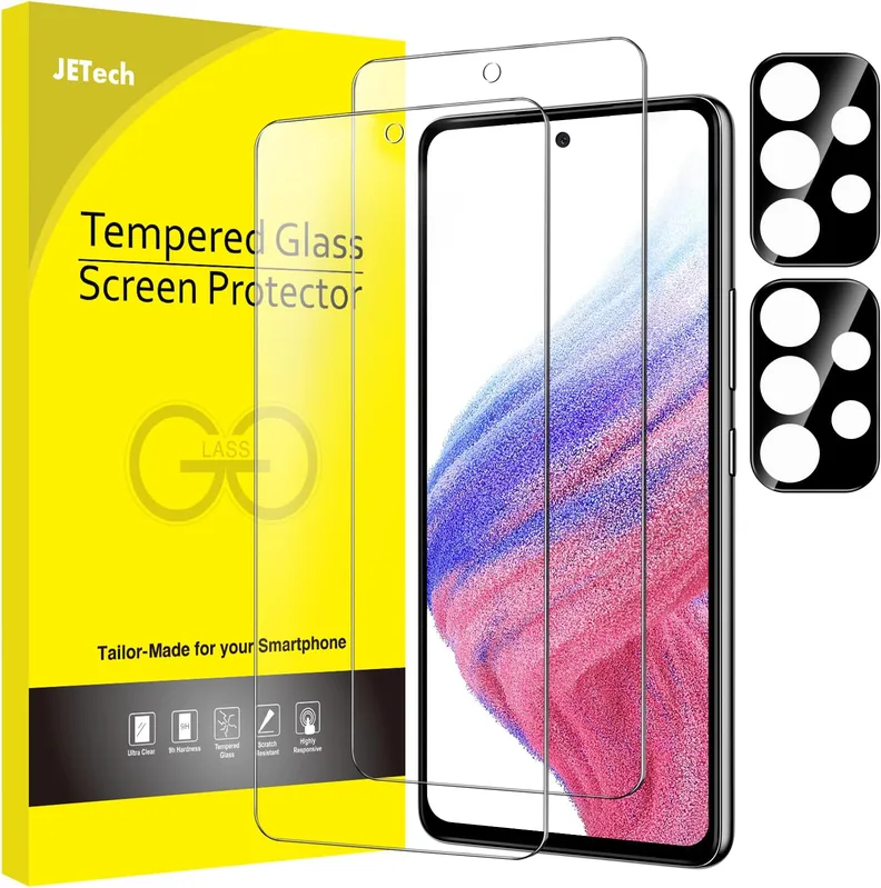 JETech Skärmskydd för Samsung Galaxy A52 / A52 5G / A52s 5G med Kameralinsskydd