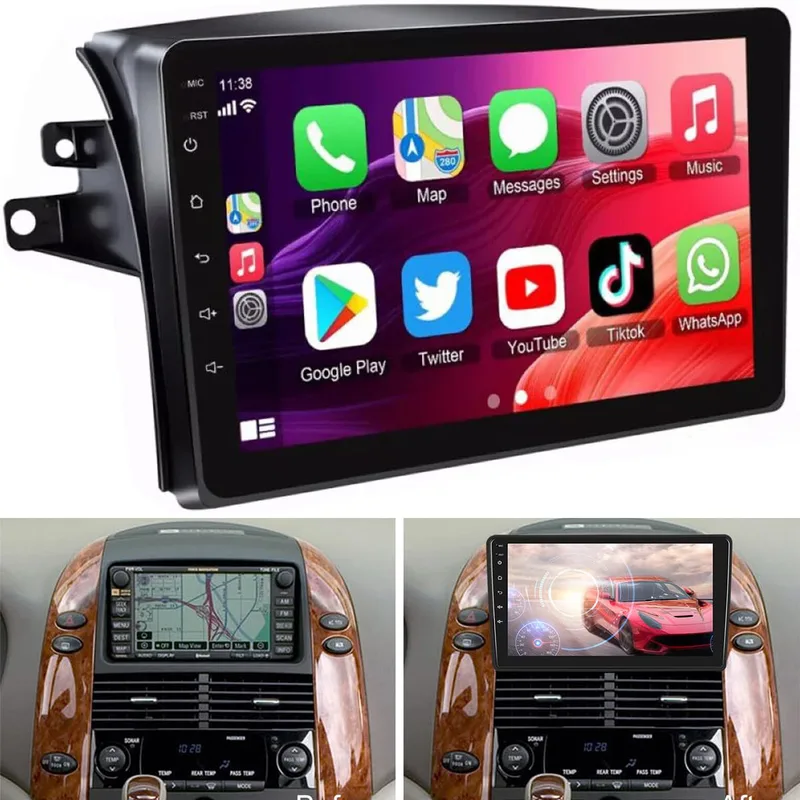 Android 11 Car Stereo 9 tum för Toyota Sienna 2004-2010
