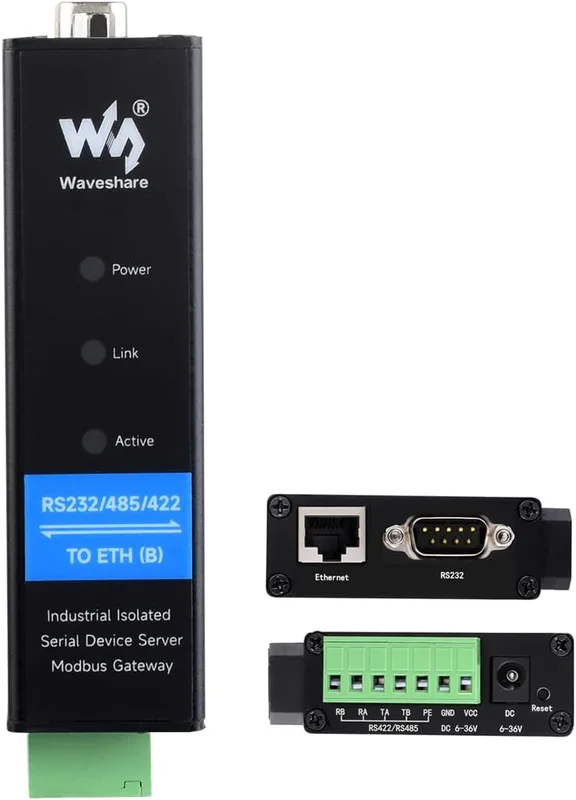 Waveshare RS232/485/422 to RJ45 Ethernet Module