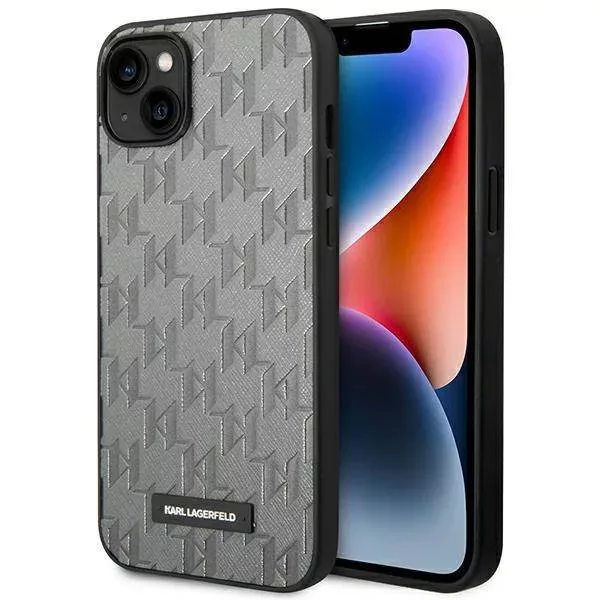 Karl Lagerfeld iPhone 14 Skal Saffiano Mono Metal Logo