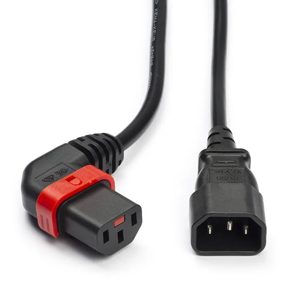 ACT IEC-kabel 1,2 m, C13 till C14 kallenhetskabel förlängning, IEC kontakt till hona 3-stift – AK5120 svart
