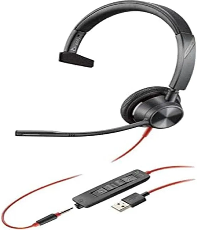 Plantronics Poly BlackWire BW3315-M USB-A monoheadset