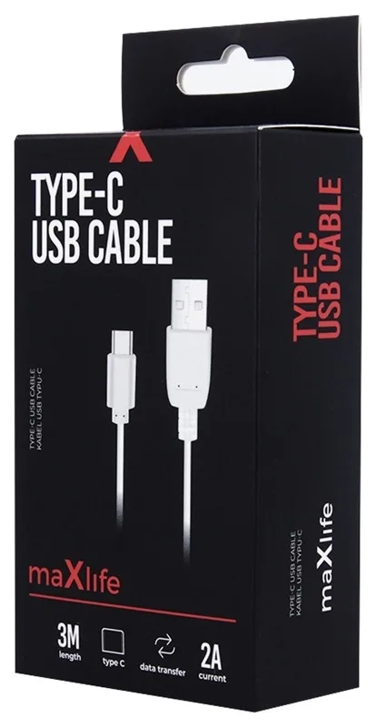 Maxlife USB-C Laddkabel för snabbladdning