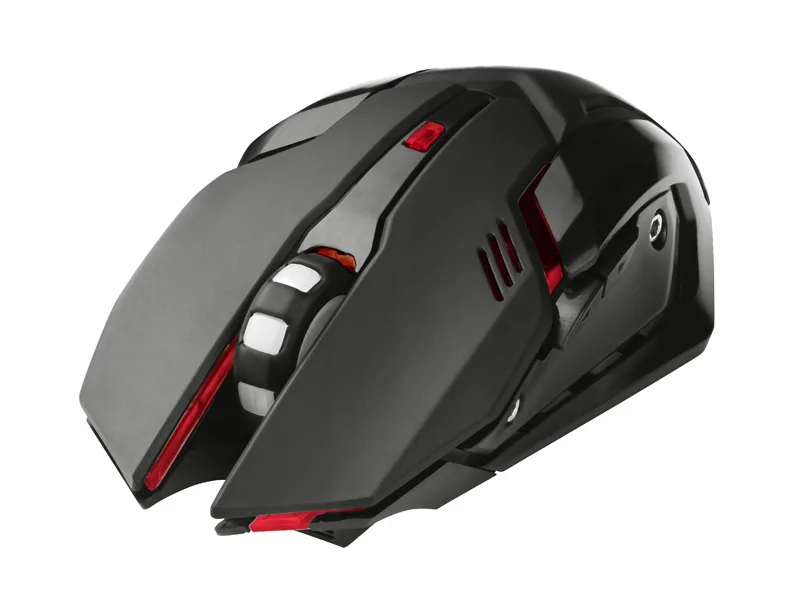 Trådlös spelmus TRACER ROCKY RF NANO 3200 DPI uppladdningsbar 6 knappar optisk sensor aggressiv design nano-mottagare för PC-spelare, precision och fu
